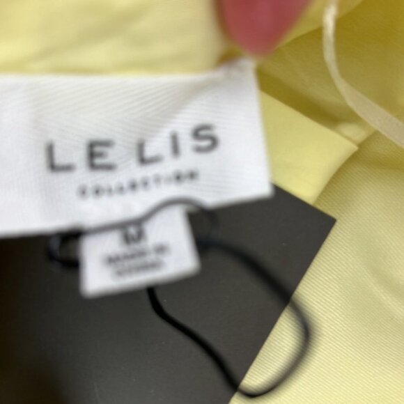 Le Lis Yellow Cowl Neck Open  Back Pleated Cami Short Romper - Picture 8 of 12